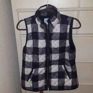 EUC Women's Checkered Puffer Vest